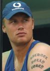 andrew flintoff left arm tattoo